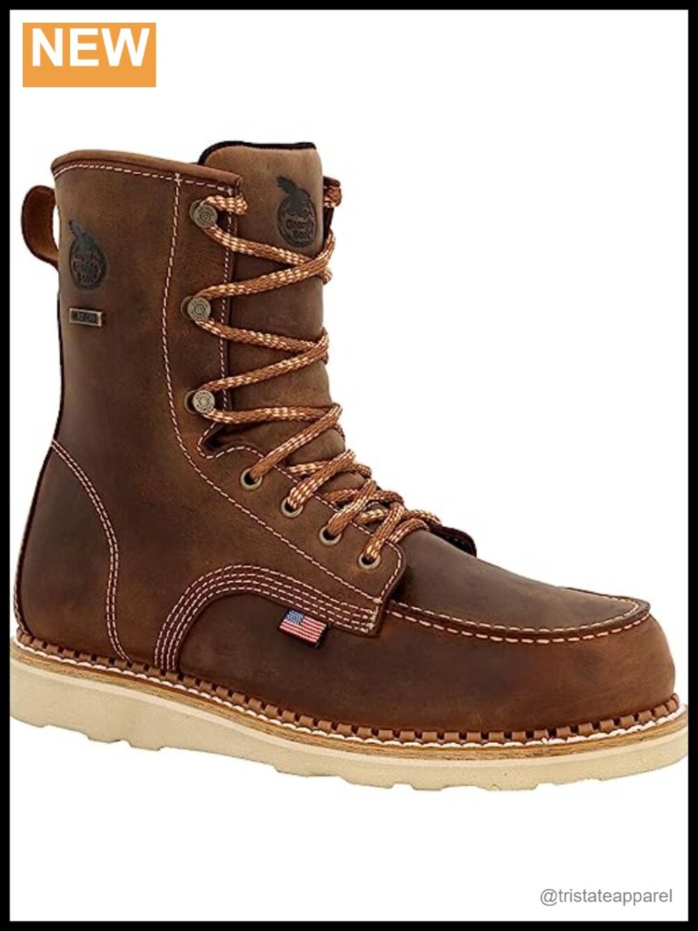 Waterproof Full-Grain Leather Work Boots with AMP Insole